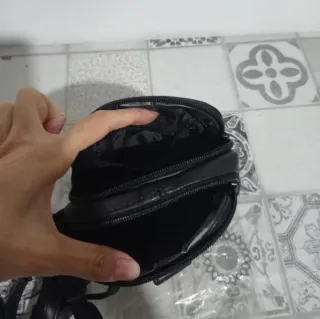 Tracolla uomo vera pelle nera