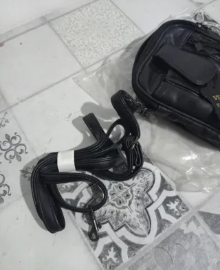 Tracolla uomo vera pelle nera