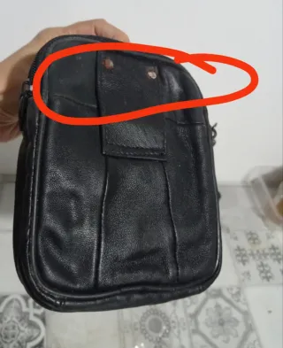 Tracolla uomo vera pelle nera