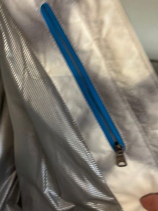 Chaqueta Columbia esquiar mujer gris/blanca