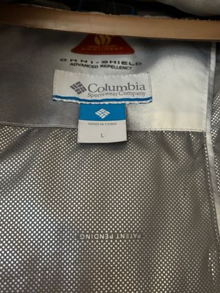 Chaqueta Columbia esquiar mujer gris/blanca