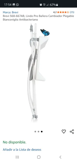 Bañera cambiador plegable antibacteriano BREVI