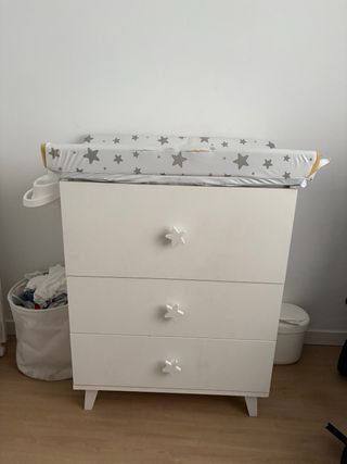 Cambiador bañera bebé estrellas