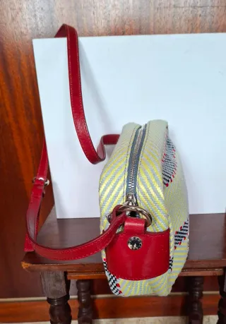 Bolso Bimba y Lola tejido y piel