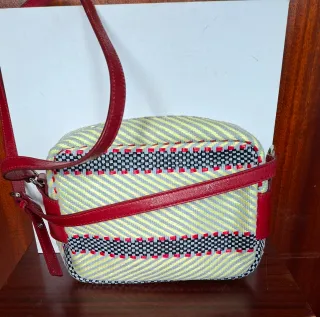Bolso Bimba y Lola tejido y piel