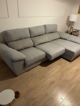 Sofá Chaise Longue Gris Claro