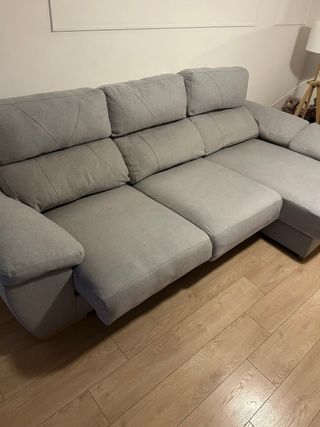 Sofá Chaise Longue Gris Claro