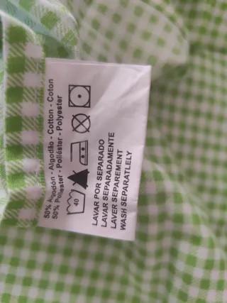 2 sábanas bajeras de  90cm Verde/Blanco