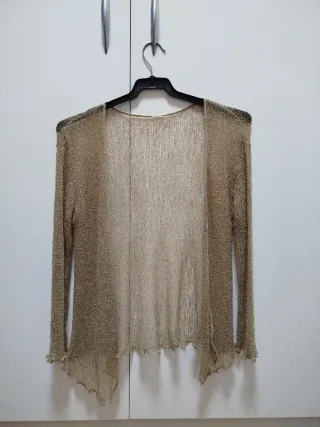 Chaqueta de red beige talla M