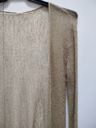 Chaqueta de red beige talla M