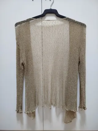 Chaqueta de red beige talla M