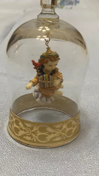 Campanella vetro angelo vintage