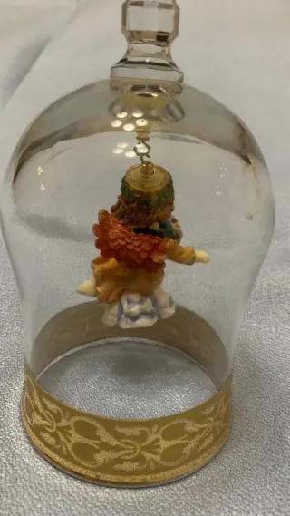Campanella vetro angelo vintage