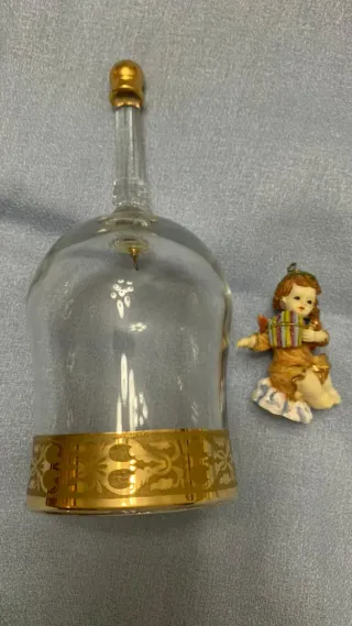 Campanella vetro angelo vintage