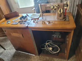 Máquina de Coser Singer 1969 Beige/Rosa