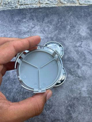 Tapabujes Mercedes AMG 75mm Plata (4 uds)