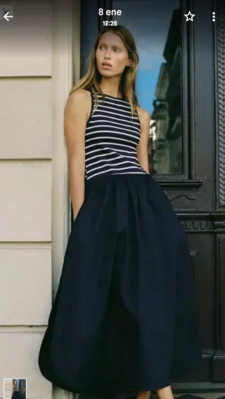 Vestido midi combinado VIRAL de Zara