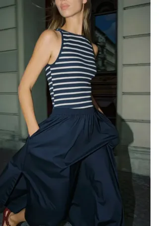 Vestido midi combinado VIRAL de Zara