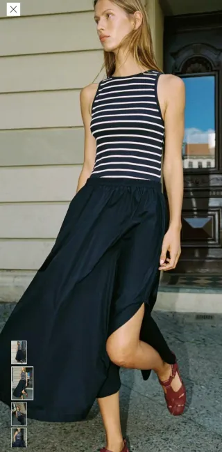 Vestido midi combinado VIRAL de Zara