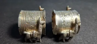 Lote de dos servilleteros antiguos