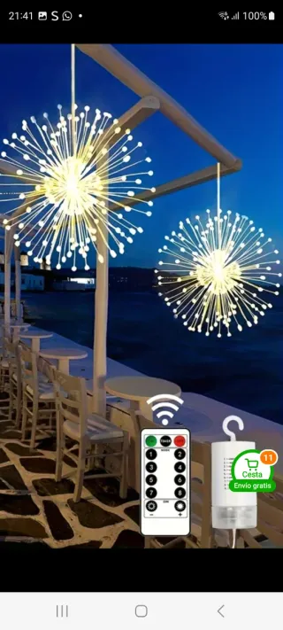 Luces Decorativas a Pilas  (8 Unidades)