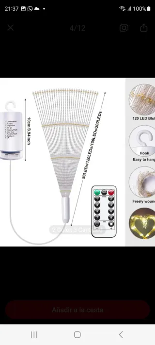 Luces Decorativas a Pilas  (8 Unidades)