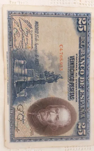 Billete 25 Pesetas Banco de España 1928