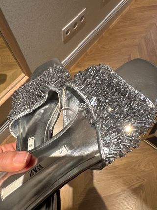 Sandalias Zara Plata