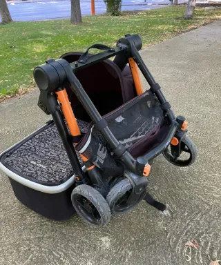 Carro de bebé Jané be Cool azul marino y naranja