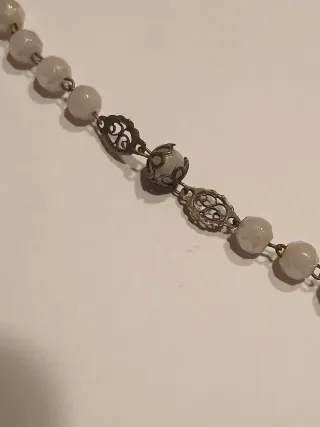 Rosario antiguo plata