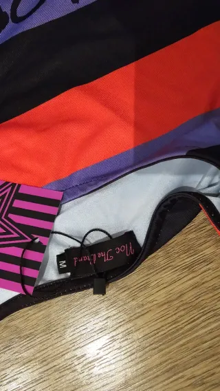 Vestido estampado rayas y leopardo