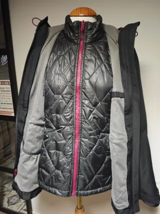 Chaqueta 3 en 1 Quechua MH500 Negra