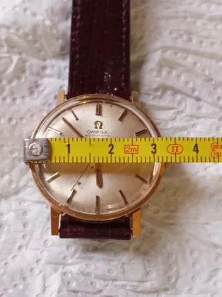 Reloj Omega Automático Dorado Beige