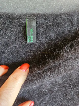 Vestito lana manica corta nero