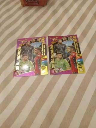 2 Cromos Futbol Panini BLINDADA
