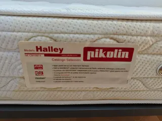 Somier metálico con láminas de madera + 2colchones