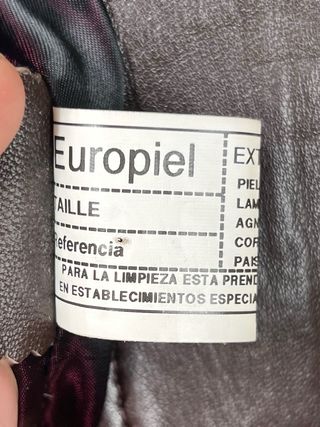 Chaqueta de Cuero Genuino Vintage Europiel Años 90