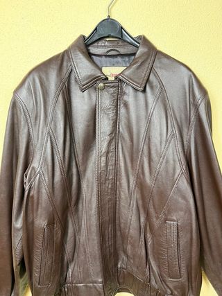 Chaqueta de Cuero Genuino Vintage Europiel Años 90
