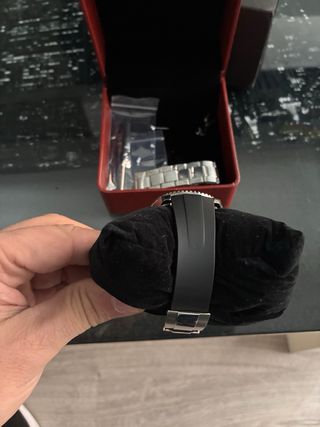 Reloj Rolex Submariner Negro y Plateado