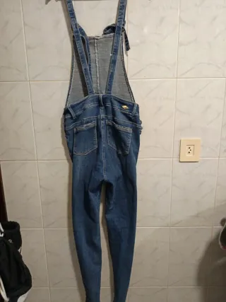 Peto vaquero roto niña elástico,