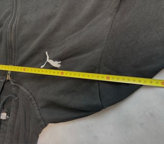 Sudadera Puma Zip Negra Talla XL Básica Vintage