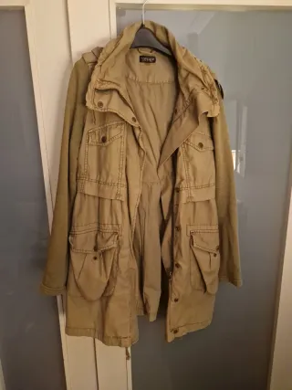 Parka Topshop militar capucha verde