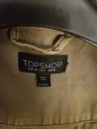 Parka Topshop militar capucha verde