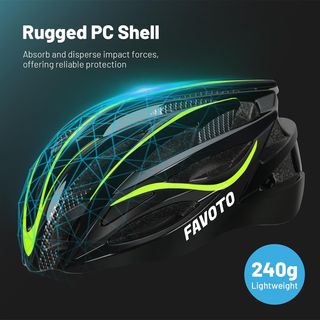 Casco de bici FAVOTO negro y verde