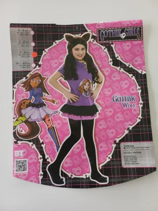 Disfraz Gothik Wolf niña Talla 7-9 años