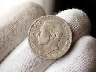 Moneda Plata 50 céntimos 1881 Alfonso XII