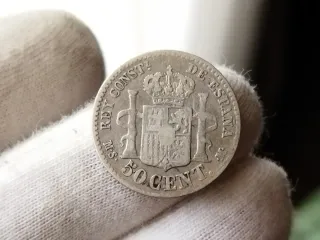 Moneda Plata 50 céntimos 1881 Alfonso XII