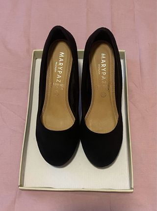 Tacones Marypaz Ante Negro Talla 37