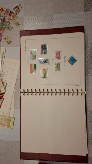 Álbumes de Filatelia(Leuchtturm y Edifil) + Sellos