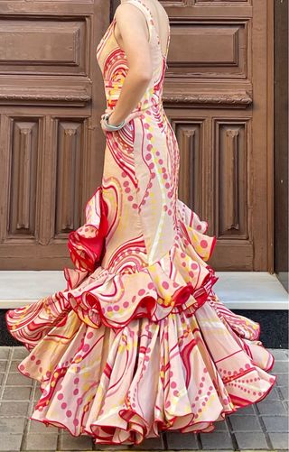 Traje de Flamenca rojo Talla 38